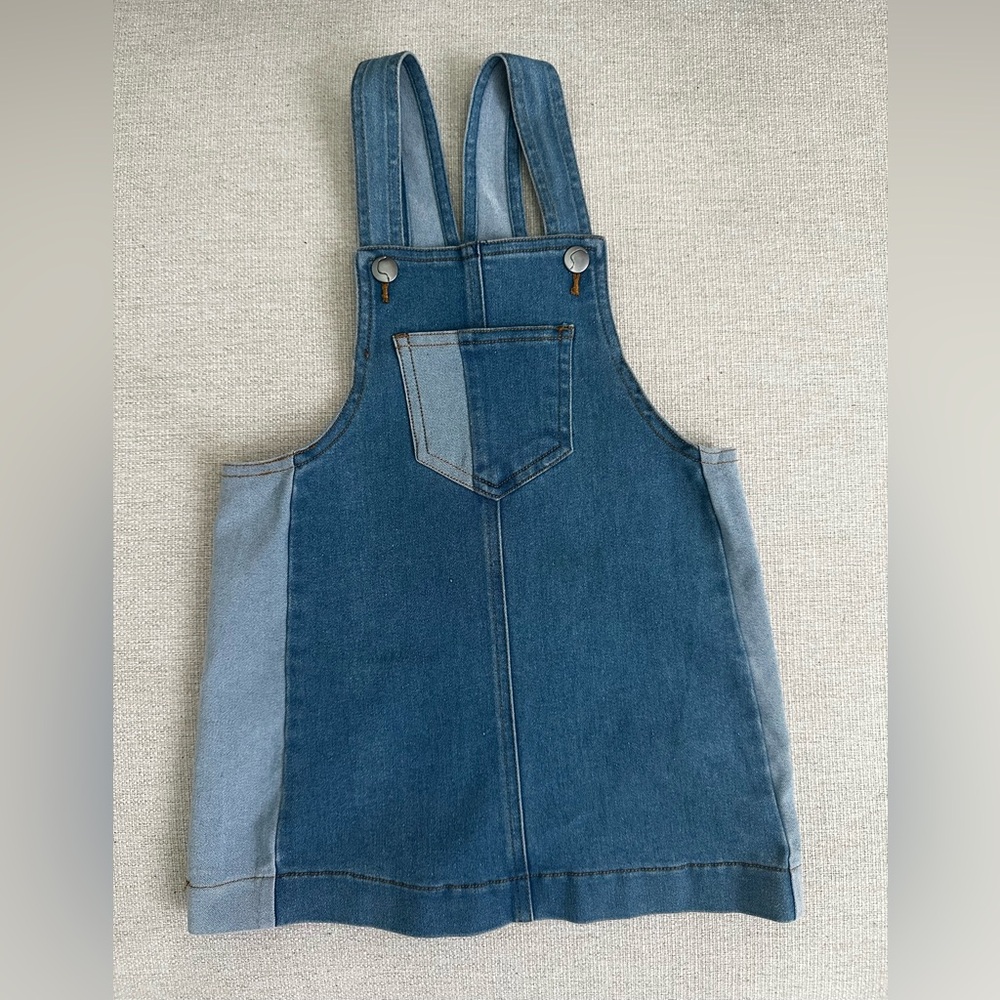 Toddler denim overall dress